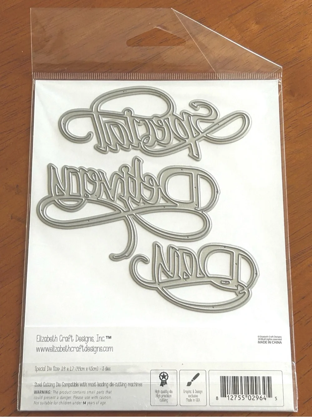 NWWT Elizabeth Craft Designs Special Delivery Day Steel Cutting Die 1559